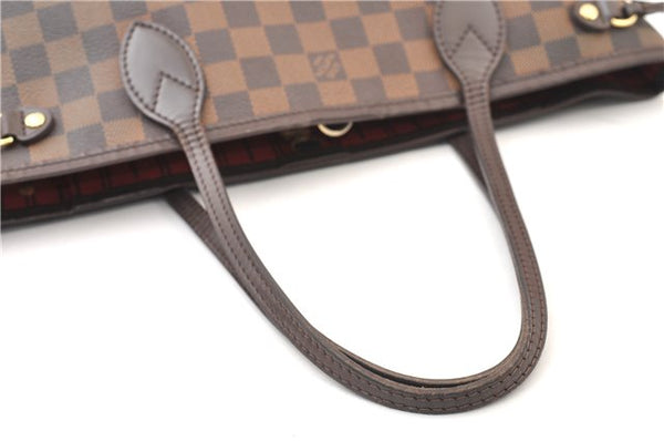Authentic Louis Vuitton Damier Neverfull PM Shoulder Tote Bag N51109 LV 4295F