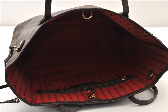Authentic Louis Vuitton Damier Neverfull PM Shoulder Tote Bag N51109 LV 4295F