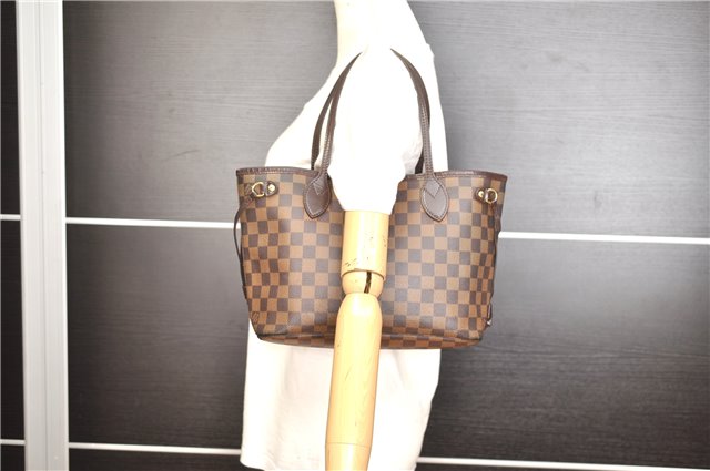 Authentic Louis Vuitton Damier Neverfull PM Shoulder Tote Bag N51109 LV 4295F