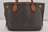 Authentic Louis Vuitton Monogram Neverfull PM Shoulder Tote Bag M40155 LV 4510I
