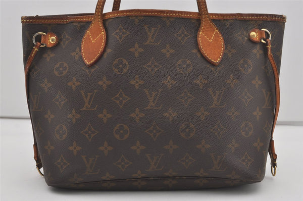 Authentic Louis Vuitton Monogram Neverfull PM Shoulder Tote Bag M40155 LV 4510I