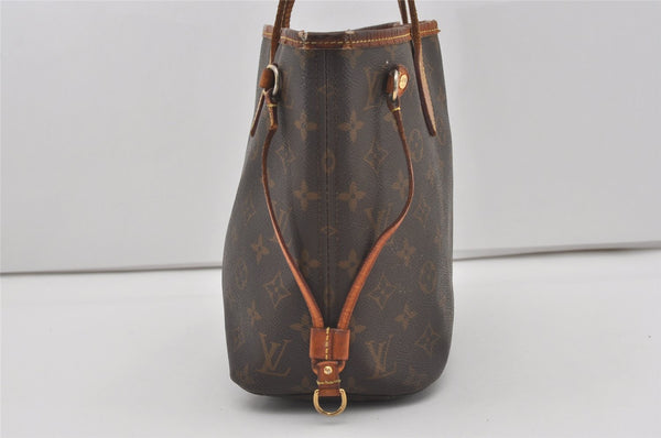Authentic Louis Vuitton Monogram Neverfull PM Shoulder Tote Bag M40155 LV 4510I