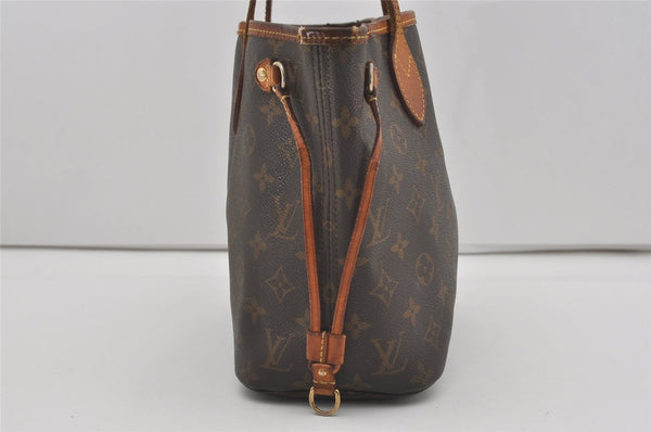 Authentic Louis Vuitton Monogram Neverfull PM Shoulder Tote Bag M40155 LV 4510I