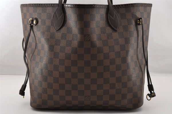 Authentic Louis Vuitton Damier Neverfull MM Shoulder Tote Bag N51105 LV 4625I