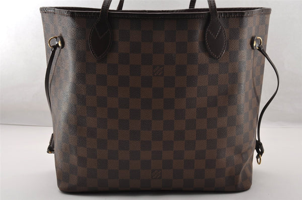 Authentic Louis Vuitton Damier Neverfull MM Shoulder Tote Bag N51105 LV 4625I