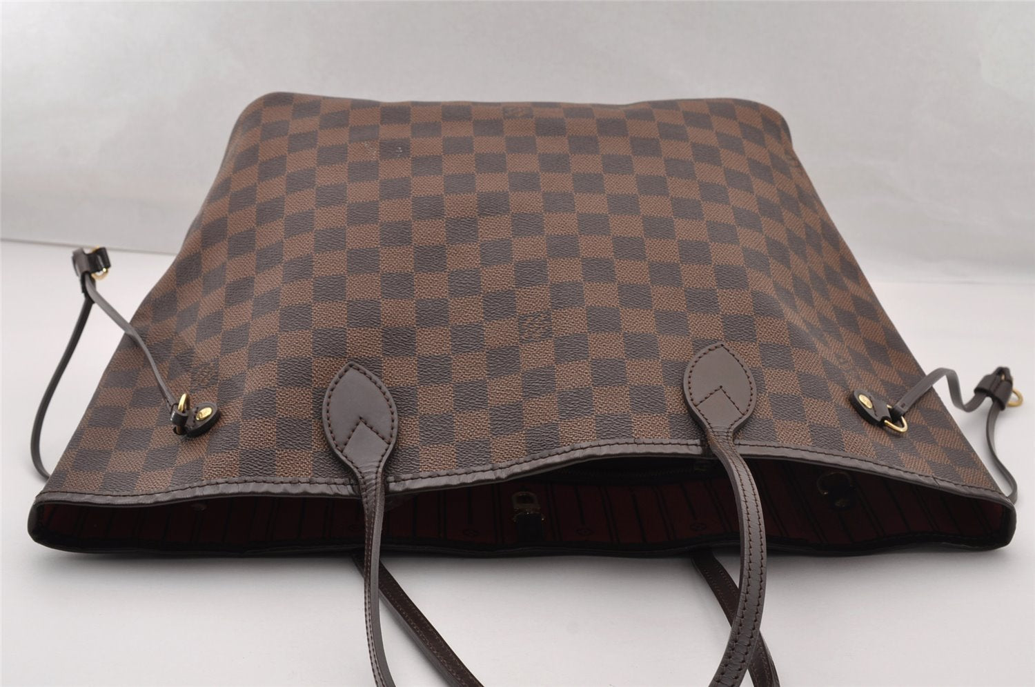 Authentic Louis Vuitton Damier Neverfull MM Shoulder Tote Bag N51105 LV 4625I