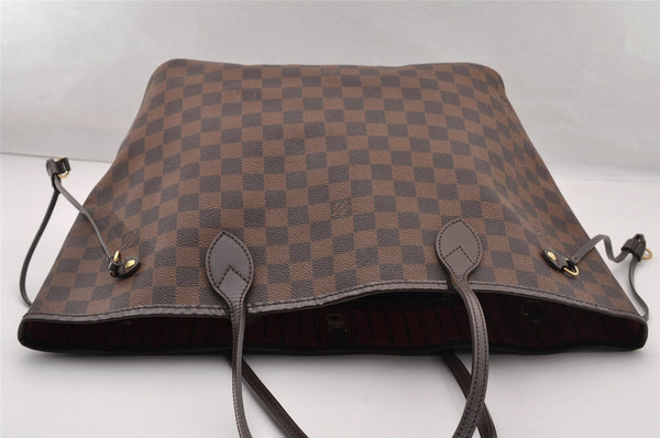 Authentic Louis Vuitton Damier Neverfull MM Shoulder Tote Bag N51105 LV 4625I
