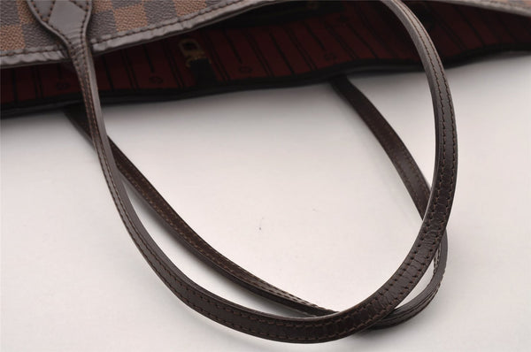 Authentic Louis Vuitton Damier Neverfull MM Shoulder Tote Bag N51105 LV 4625I