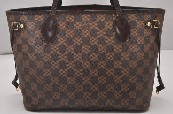 Authentic Louis Vuitton Damier Neverfull PM Shoulder Tote Bag N51109 LV 4627I