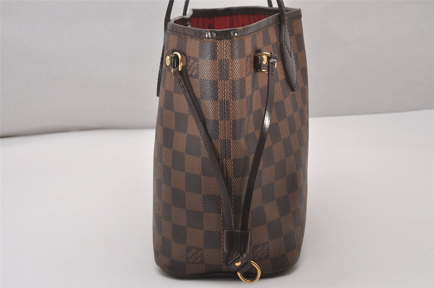 Authentic Louis Vuitton Damier Neverfull PM Shoulder Tote Bag N51109 LV 4627I