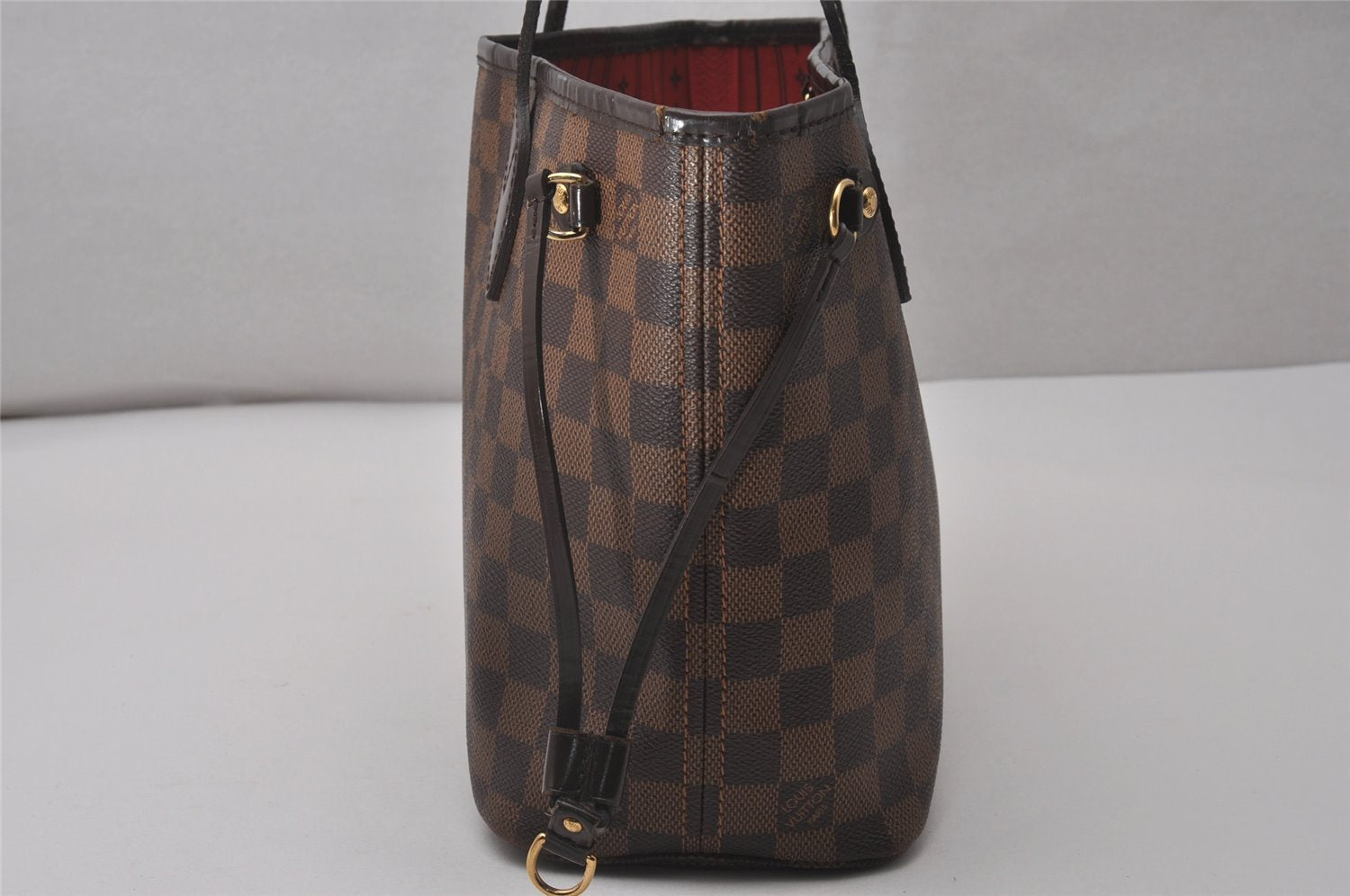Authentic Louis Vuitton Damier Neverfull PM Shoulder Tote Bag N51109 LV 4627I