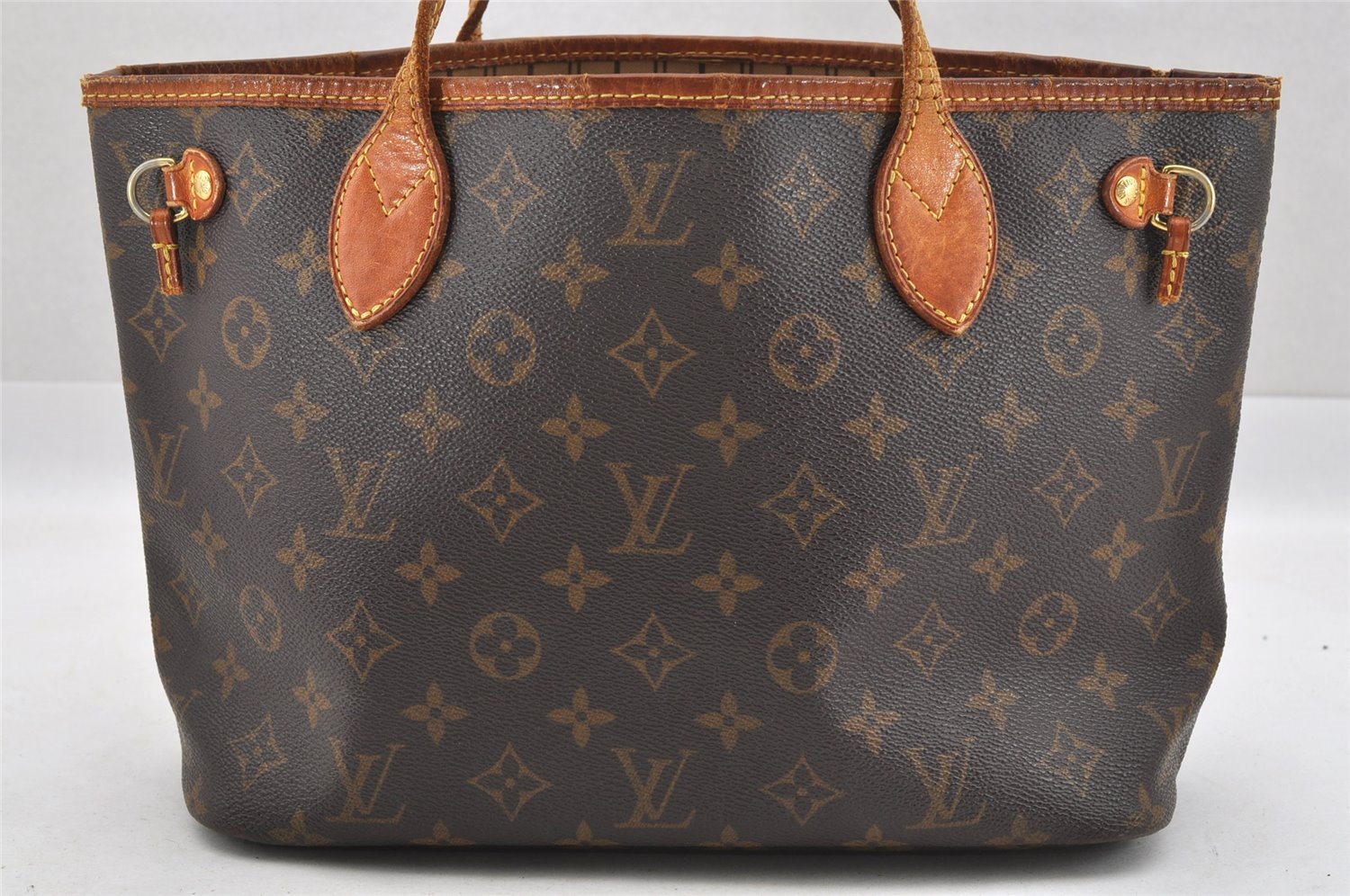 Authentic Louis Vuitton Monogram Neverfull PM Shoulder Tote Bag M40155 LV 4630I