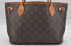 Authentic Louis Vuitton Monogram Neverfull PM Shoulder Tote Bag M40155 LV 4630I
