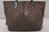 Authentic Louis Vuitton Damier Neverfull MM Shoulder Tote Bag N41358 LV 4649I