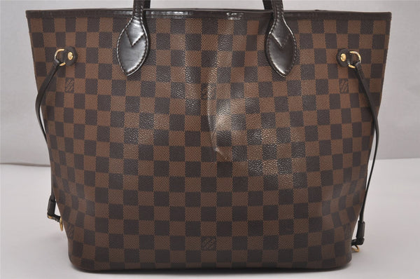 Authentic Louis Vuitton Damier Neverfull MM Shoulder Tote Bag N41358 LV 4649I