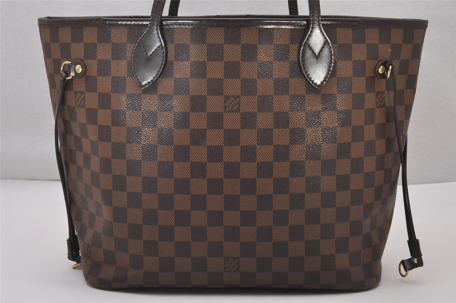 Authentic Louis Vuitton Damier Neverfull MM Shoulder Tote Bag N41358 LV 4649I