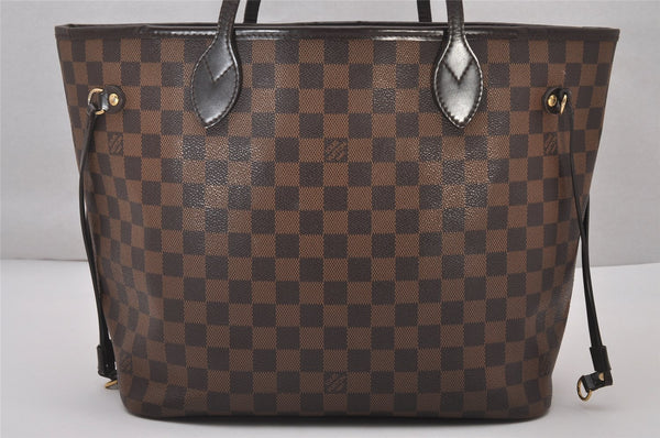 Authentic Louis Vuitton Damier Neverfull MM Shoulder Tote Bag N41358 LV 4649I