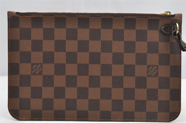 Authentic Louis Vuitton Damier Neverfull Pouch Purse Clutch Bag LV 4670I
