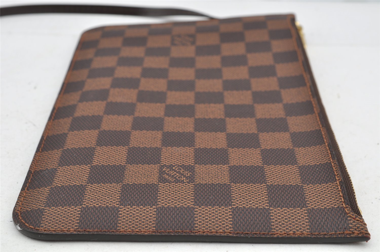 Authentic Louis Vuitton Damier Neverfull Pouch Purse Clutch Bag LV 4670I