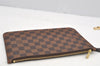 Authentic Louis Vuitton Damier Neverfull Pouch Purse Clutch Bag LV 4670I