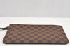Authentic Louis Vuitton Damier Neverfull Pouch Purse Clutch Bag LV 4670I