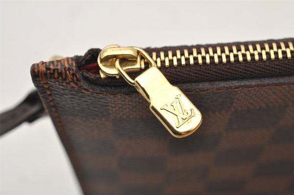 Authentic Louis Vuitton Damier Neverfull Pouch Purse Clutch Bag LV 4670I