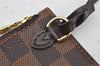 Authentic Louis Vuitton Damier Neverfull Pouch Purse Clutch Bag LV 4670I