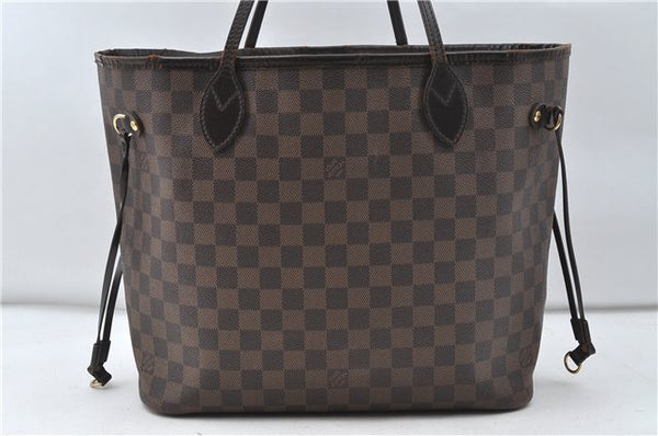 Authentic Louis Vuitton Damier Neverfull MM Tote Bag N51105 LV 4704D