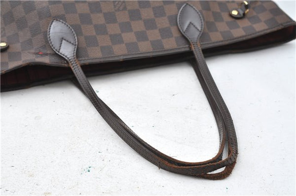 Authentic Louis Vuitton Damier Neverfull MM Tote Bag N51105 LV 4704D