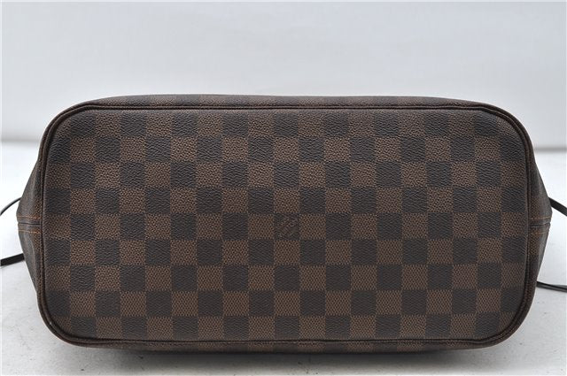 Authentic Louis Vuitton Damier Neverfull MM Tote Bag N51105 LV 4704D