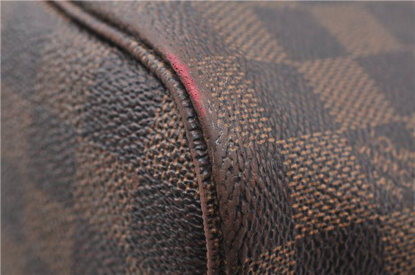 Authentic Louis Vuitton Damier Neverfull MM Tote Bag N51105 LV 4704D