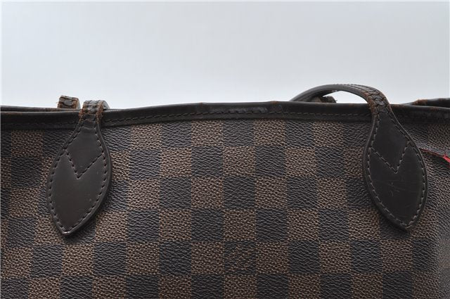 Authentic Louis Vuitton Damier Neverfull MM Tote Bag N51105 LV 4704D