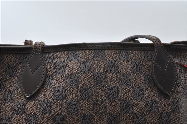 Authentic Louis Vuitton Damier Neverfull MM Tote Bag N51105 LV 4704D