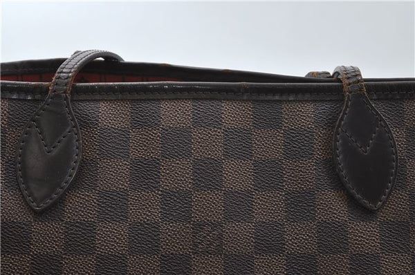 Authentic Louis Vuitton Damier Neverfull MM Tote Bag N51105 LV 4704D