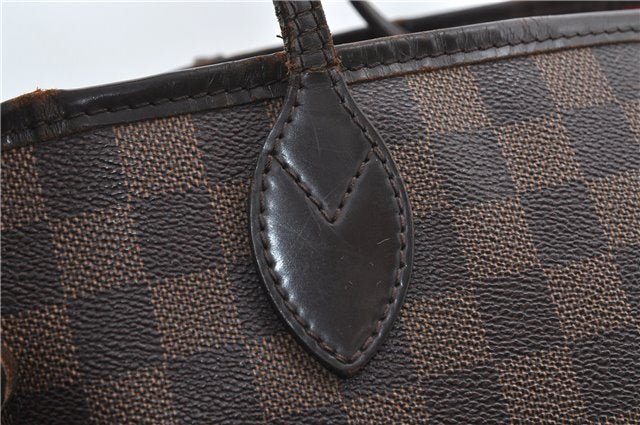 Authentic Louis Vuitton Damier Neverfull MM Tote Bag N51105 LV 4704D