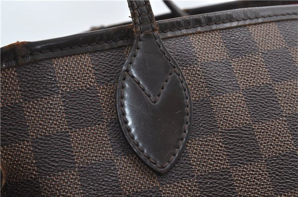 Authentic Louis Vuitton Damier Neverfull MM Tote Bag N51105 LV 4704D
