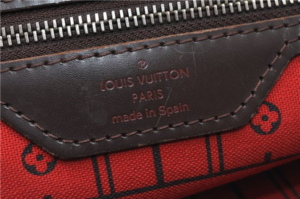 Authentic Louis Vuitton Damier Neverfull MM Tote Bag N51105 LV 4704D