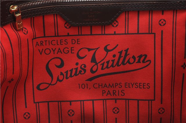Authentic Louis Vuitton Damier Neverfull MM Tote Bag N51105 LV 4704D