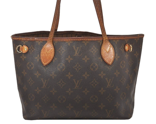 Authentic Louis Vuitton Monogram Neverfull PM Tote Bag M40155 LV Junk 4721I