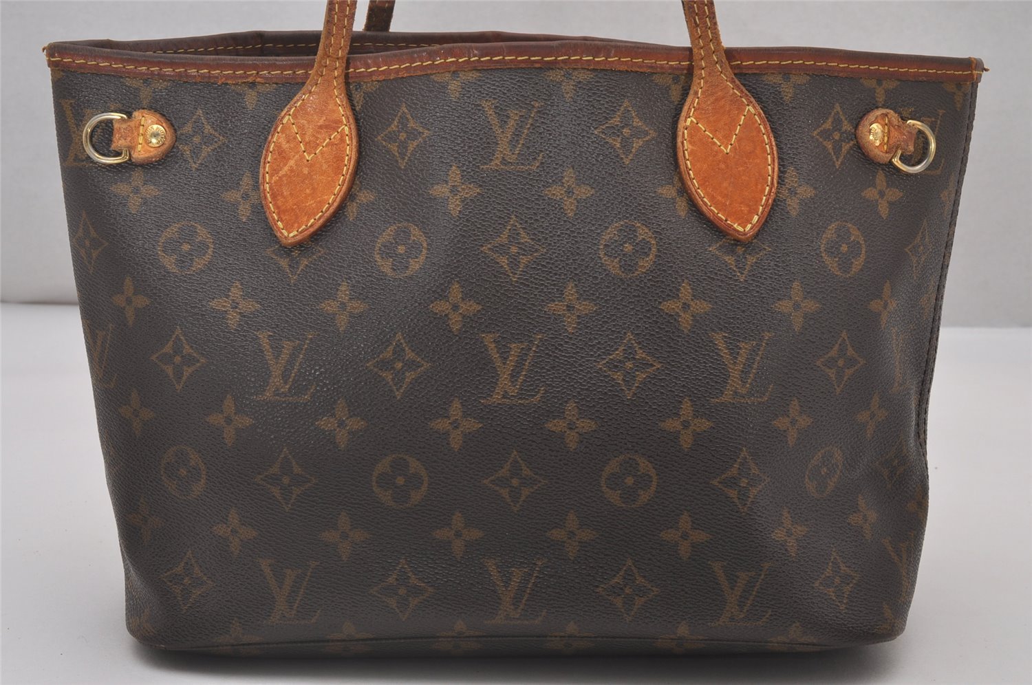 Authentic Louis Vuitton Monogram Neverfull PM Tote Bag M40155 LV Junk 4721I