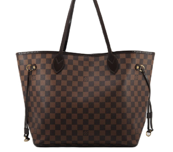 Authentic Louis Vuitton Damier Neverfull MM Shoulder Tote Bag N51105 LV 4771F