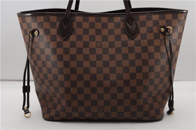 Authentic Louis Vuitton Damier Neverfull MM Shoulder Tote Bag N51105 LV 4771F