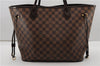 Authentic Louis Vuitton Damier Neverfull MM Shoulder Tote Bag N51105 LV 4771F