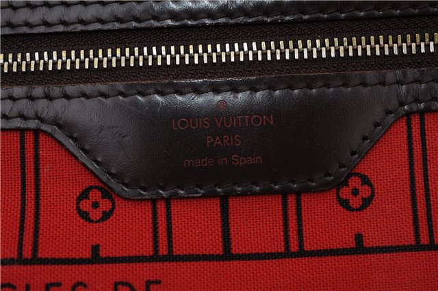 Authentic Louis Vuitton Damier Neverfull MM Shoulder Tote Bag N51105 LV 4771F
