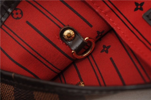 Authentic Louis Vuitton Damier Neverfull MM Shoulder Tote Bag N51105 LV 4771F