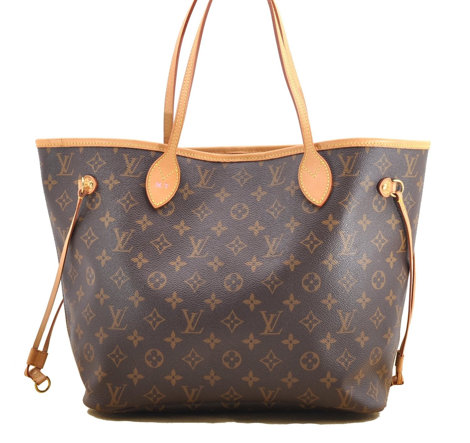 Authentic Louis Vuitton Monogram Neverfull MM Shoulder Tote Bag M40156 LV 4893F