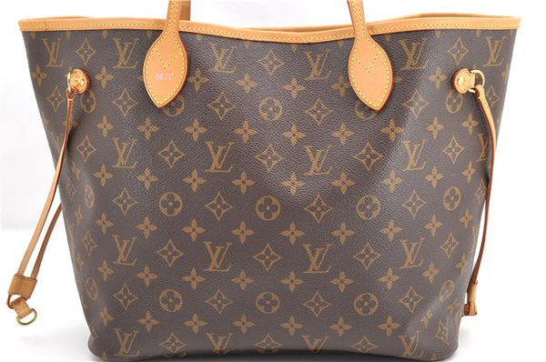 Authentic Louis Vuitton Monogram Neverfull MM Shoulder Tote Bag M40156 LV 4893F