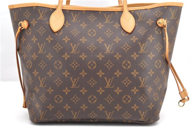 Authentic Louis Vuitton Monogram Neverfull MM Shoulder Tote Bag M40156 LV 4893F