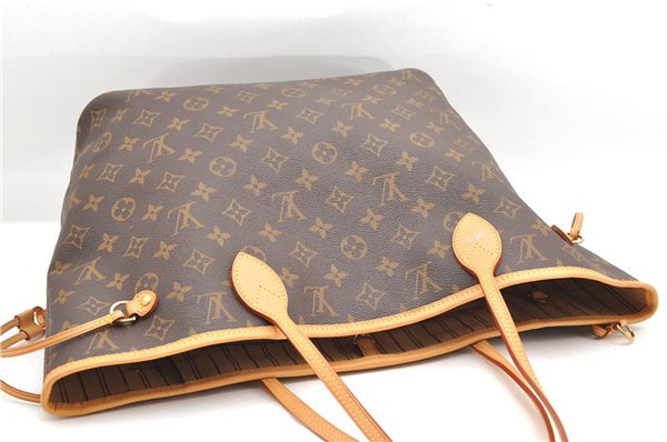 Authentic Louis Vuitton Monogram Neverfull MM Shoulder Tote Bag M40156 LV 4893F