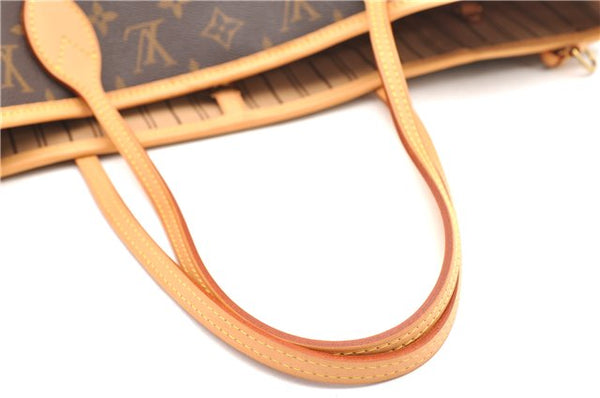 Authentic Louis Vuitton Monogram Neverfull MM Shoulder Tote Bag M40156 LV 4893F
